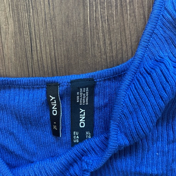 Only Blue Ribbed Tank Top - Picture 2 of 5